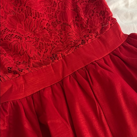 High Low Betsy Adams Red Formal Dress - Picture 3 of 4